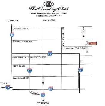 Map to DC Ranch Country Club